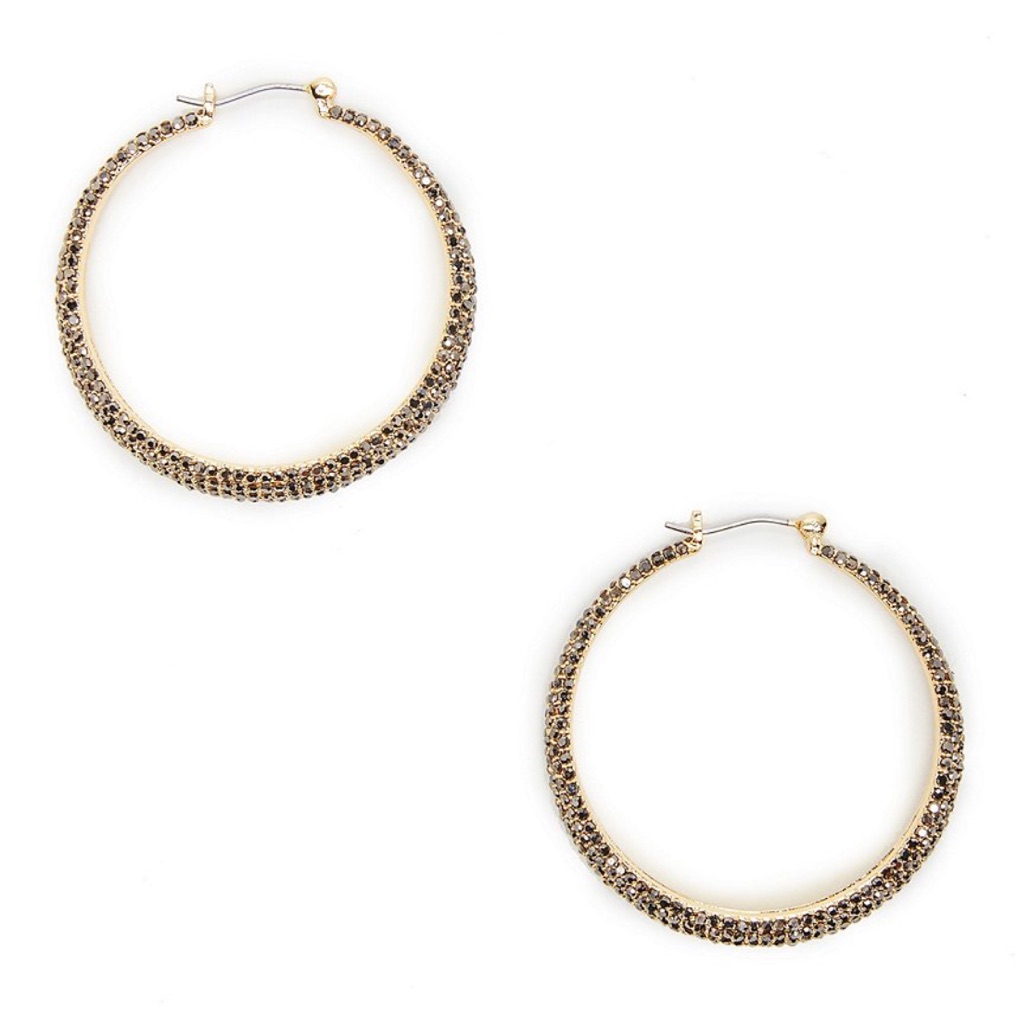 Nwt Sole Society Pave Hammered Hoops